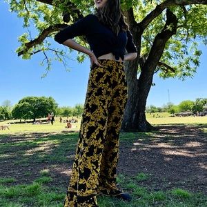 FOREVER 21 WIDE LEG PANTS PRINT